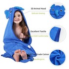 Michley Animal Face Hooded Baby Towel Cotton Bathrobe For Boys Girls 0-6 Year