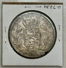 1868 Belgium 5 Francs Silver Coin - Km 24