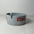 Coors Light Ashtray Vintage Brookpark Gray Melamine Plastic Round Barware Beer