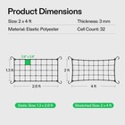 2x4 Ft Elastic Plant Trellis Net - 2-pack Heavy Duty Garden Support Net With 4 H