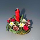 Miniature Dollhouse 1 12 Scale Christmas Centerpiece W white Poinsettias - A3851
