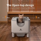 Open-top Self-cleaning Cat Litter Box  Automatic  Odor Free  Safety Features