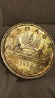 1972 Canada Silver Dollar Proof Like Rainbow Toning Uncirculated 