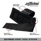Weight Lifting Metal Hooks Wrist Support Strap Fitness Heavy Bars Grips Gym Wrap