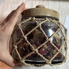 Glass Bottle Vase Woven Jute Covered Glass Bottle For Indoor Flower Display Boho