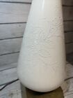 Vtg Mid Century Modern Off White Danish Pottery Ceramic Atomic Modern Table Lamp