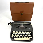 Vintage Royal Ensign Typewriter W Case Made In Holland     Clean Light Portable