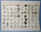 70pc Vintage Carved Lacy Varied Shape Clear Mixed Buttons Craft Sewing Lot
