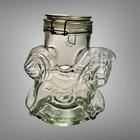 Amici Vintage Carousel Rocking  Horse Clear Thick Large Glass Canister Jar