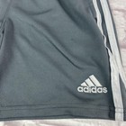 Adidas Shorts Boys Small Gray 3-stripes Athletic Mesh Regular Fit Elastic Waist