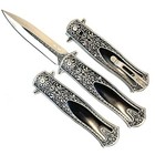 9  Heavy Duty  Spring Assisted Open Blade Folding Embossed Pocket Knife