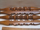 Vintage Lot Of 4 Turned Wood Spindles Salvaged  20 3 4   1 2  Pegs 21 3 4 Total