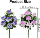 Xonor Artificial Cemetery Flowers  Artificial Grave Memorial Flowers With Vase F