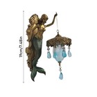 Mermaid Wall Lamp  Glass Mirror Front Light Fixture Bedroom Beside Wall Light