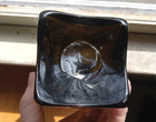 1770s Free Blown Open Pontil Blackglass Olive Green Case Gin Bottle Crude Lip