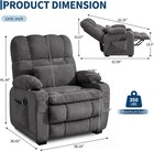 Oversized Power Recliner Chair Electric Reclining Chair For Adult Heat   Massage