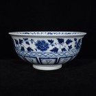 Nice Chinese Antique Art Hand Painting Blue white Porcelain Unicorn Bowl