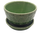Vintage Shawnee Pottery Quilted Daisy Green Planter Pot