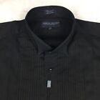 Giorgio Brutini Tuxedo Shirt Men s 17-36 37 Black Wing Collar Nwt 
