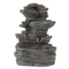 Indoor 4-tiered Tabletop Waterfall Fountain W  Led Lights Relaxation Decor New