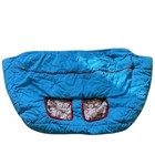Handmade Raggedy Ann Shopping Cart Seat Cover Blue Red Vintage Style Quilted
