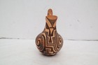 Superb Early Redware Acoma Pueblo Pottery 6 5  Handled Wedding Vase