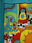 Vintage Fernando La Palma Hilasal Cotton Beach Towel El Salvador 64  X 36  Stain