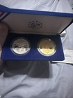 1988 America In Space 2 Coin Commemorative Silver And Bronze Medal Set