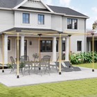 Outsunny 12pcs Pergola Kit Brackets For 4 x4   actual 3 6 x3 6   Lumber