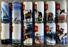 Schmidt 12 Different Bottom Empty Beer Cans   1 Sport Pack Original Box 5 Cities