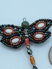 Handmade Dragonfly Brooch Beaded Pin-back Glass Beads Stones