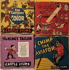 Lot Of 4 Short Hollywood Castle Films  16 Mm Film 3 5    Reels In Boxes Untested