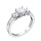 Hers Bridal Sterling Silver His Stainless Steel Engagement Wedding Ring Band Set