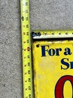 Original Old Gold Tobacco Sign Vintage Metal Advertising Sign 14x33 Antique