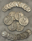  5 Face 90  Silver 6 Walking Liberty Half Dollar 20 Mercury Dime - Choose   Lots