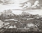 C 1650 Merian Antique Print Pont St  Esprit Languedoc Gard Rhone Panoramic Map