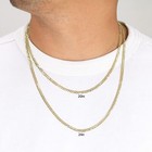 10k Solid Yellow Gold 4mm Cuban Curb Chain Link Necklace Mens Womens 16 - 30 