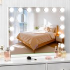 Lighted Hollywood Vanity Mirror 23 x18  - 15 Led Bulbs  3 Color Modes  10x Magni