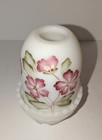 Vintage Fenton Art Glass Hand Painted   Signed Fairy Lamp 4 5 Inches Tall