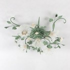 Vintage Glass Flower Shade Ceiling Lamp Mid-century Rose Deco Flush Mount Light