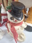 Vintage 1977 Frosty The Snowman Christmas Club Bank Hard Plastic Fabric Scarf 