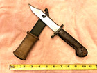 Vietnam Era Romanian Model 74 Bayonet   Scabbard Wire Cutter   Sawback Blade  1a