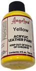 Angelus Brand Acrylic Leather Paint Waterproof  Shoes  Boots Yellow - 4 oz