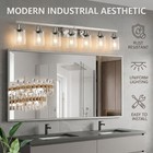 51   Vanity Light Nickel Modern 8 Lights For Bathroom Mirror Wall Sconce Fixture