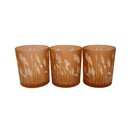 Frosted Glass Candle Votive Holders Seagrass Designs By Valerie For Qvc Set Of 3