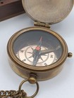 Brass Compass 2  Engraved Christian Quote Outdoor Gift With Wooden Case