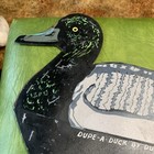Dupe-a-decoy Bluebill Duck Dunster Seattle Wa Folding Decoy Rare Vtg Htf Single