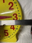 Vintage Large Learning Resources Yellow Learning  Clock Size 12 3 4   
