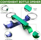 6 Pack Bottle Opener Keychain Set  Colorful Aluminum Alloy Beer Bottle Openers  
