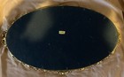 Vintage 24 Kt Gold Plated Mirror Vanity Tray Some Scratches 20x12   
